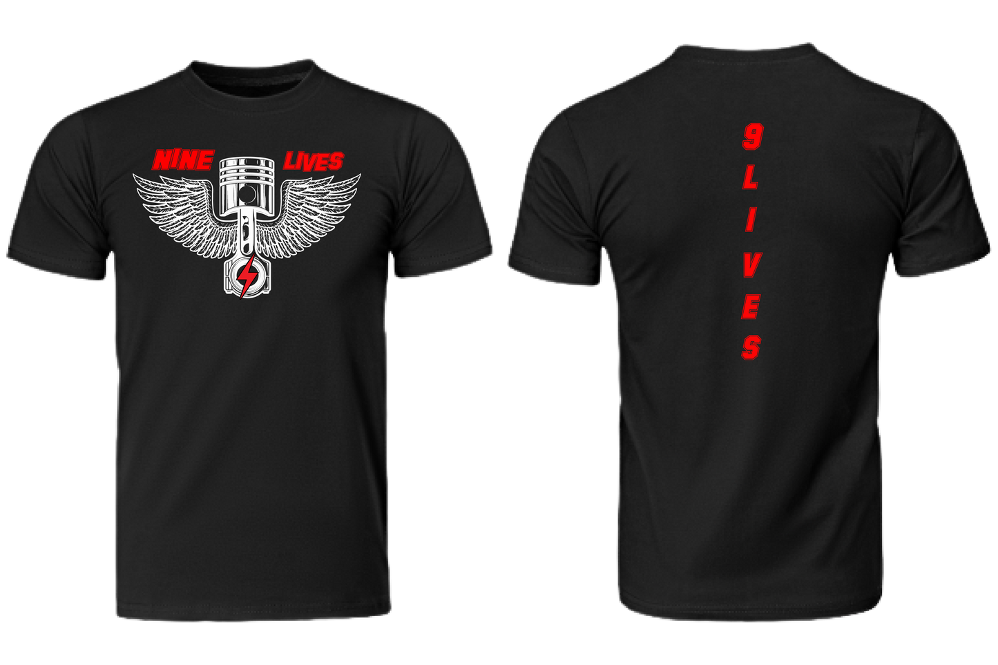 9 Lives Wings Tee
